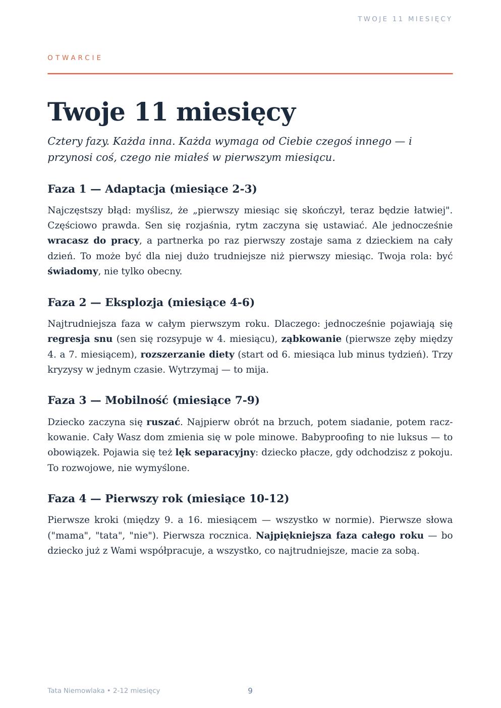 Przykładowa strona z tomu Tata Niemowlaka